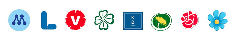 logotyper riksdagspartier