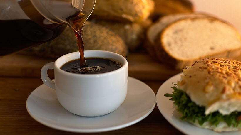 Kaffe och smörgås