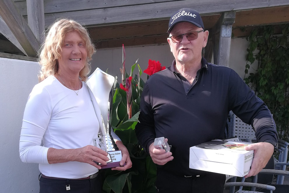 Vinnarna i Pargolf, Karen Kiil och Uno Andersson.