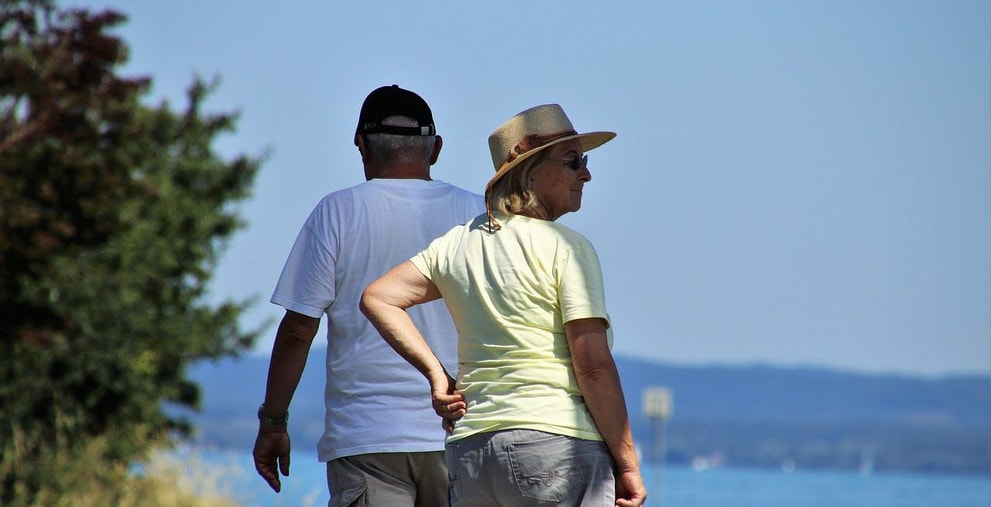 Promenad på stranden
