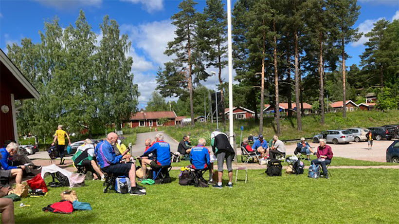 Eftersnack efter den lyckade tävlingen.