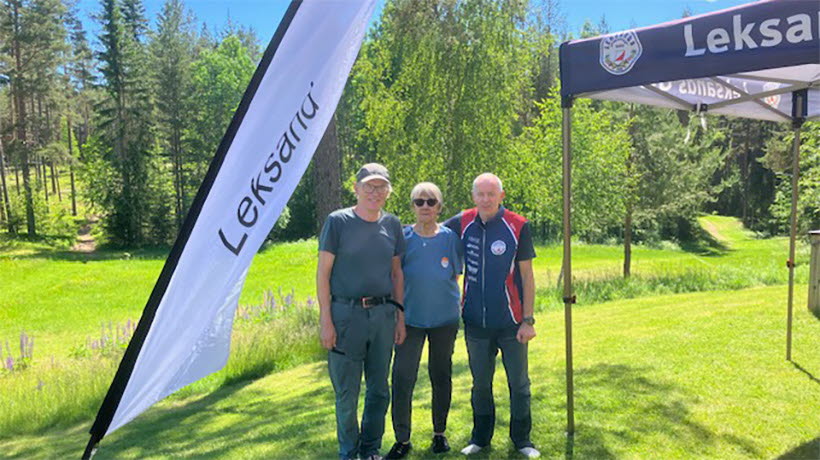 Börje Sander banläggare, Eva Jonsson SPF Seniorerna Leksand och Per Spiik Leksands OK.