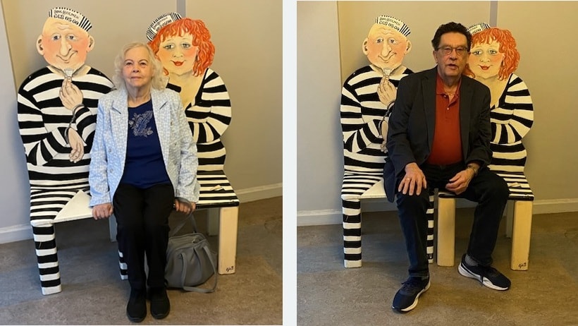 Siv och Sören som fångar på Långholmen